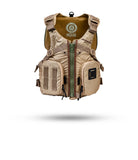Stohlquist PiSEAS khaki kayak life jacket with front pockets and secure straps