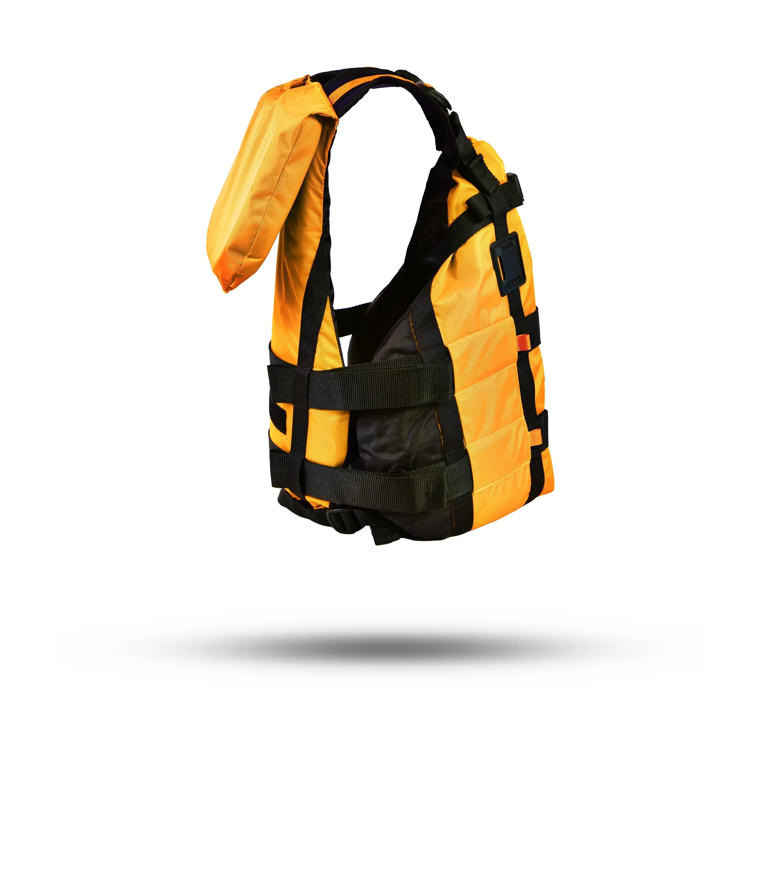 Stohlquist youth mango life jacket for kayaking, side view on white background