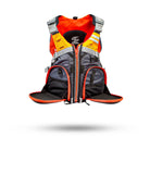 Stohlquist Fisherman kayaking and fishing life jacket with orange and gray pockets