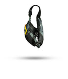 Stohlquist gray kayaking life jacket side view, adjustable straps, safety gear